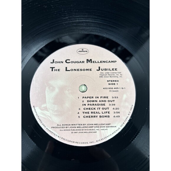 John Cougar Mellencamp: The Lonesome Jubilee 1987 Mercury Records Vinyl - Picture 2 of 11
